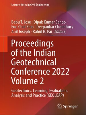 cover image of Proceedings of the Indian Geotechnical Conference 2022 Volume 2